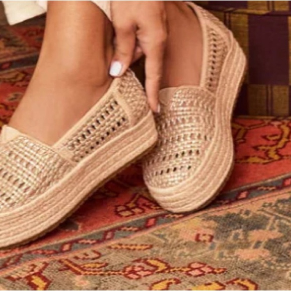 Stylish Espadrille Woven Slip-On Shoes